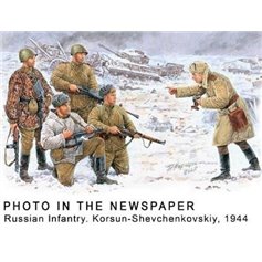 MB 1:35 PHOTO IN THE NEWSPAPER - RUSSIAN INFANTRY - KORSUN-SHEVCHENKOVSKIY 1944 