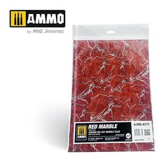 Ammo of MIG 8777 RED MARBLE - SQUARE DIE-CUT MARBLE TILES