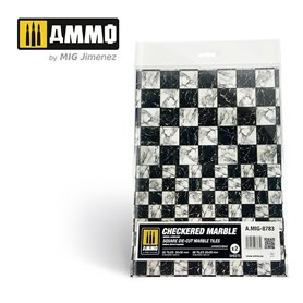 Ammo of MIG Checkered Marble. Square die-cut marble
