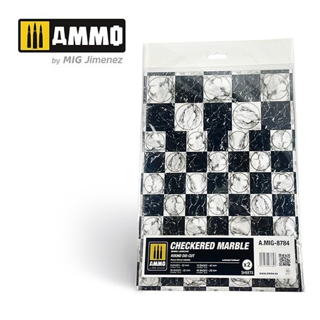Ammo of MIG Checkered Marble. Round die-cut for Base