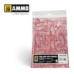 Ammo of MIG 8786 PINK AND GOLD MARBLE - SQUARE DIE-CUT MARBLE TILES