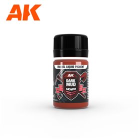 AK Interactive 14013 ENAMEL LIQUID PIGMENT Dark Mud - 35ml