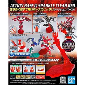 Bandai DISPLAY STAND ACTION BASE 2 CLEAR SPARKLE RED