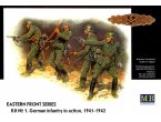 MB 1:35 EASTERN FRONT SERIES / GERMAN INFANTRY IN ACTION / 1941-1942 | 4 figurines | 