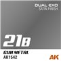AK Interactive 1565 DUAL EXO SET - SILVER AND GUN METAL