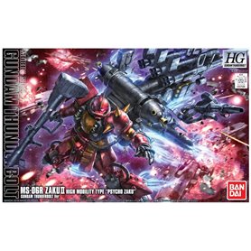 Bandai 63138 HG 1/144 MS-06R ZAKU II HMT "PSYCHO ZAKU" G.T.V. GUN63138