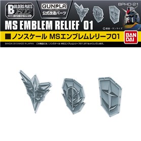 Bandai 62857 BUILDER PARTS HD MS EMBLEM RELIEF 01 GUN62857 BAG