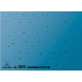Italeri 1:35 Schnellboot S-26 / S-38 - W/20MM FLAK AND SEA MINES / DEPTH CHARGES