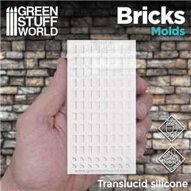 Green Stuff World SILICONE MOLDS / silikonowe formy CEGŁY / 3szt.