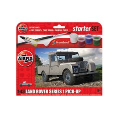 Airfix 1:43 Land Rover Series 1 - STARTER SET - w/paints 