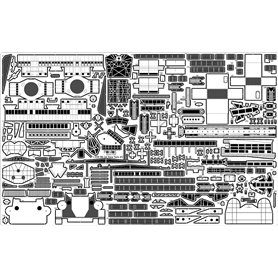 Pontos 1:350 Zestaw waloryzacyjny do USS BB-34 New York 1944 - DETAIL UP SET (20B BLUE DECK)