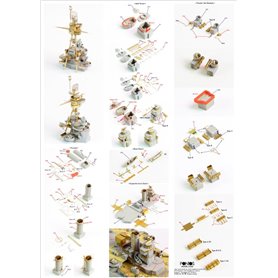 Pontos 1:350 Zestaw waloryzacyjny do USS BB-34 New York 1944 - DETAIL UP SET (TEAK TONE DECK)