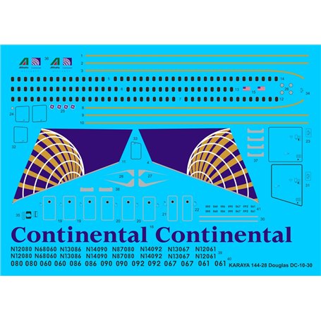Karaya D144-28 MDD DC-10-30 Continental Airlines