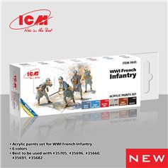 ICM 3045 Acrylic Paints Set WWI French Infantry