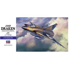 Hasegawa 1:72 J35F Draken - SWEDISH AIR FORCE INTERCEPTOR