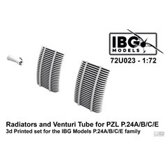 IBG 1:72 Radiators and Venturi tube for PZL P.24A/B/C/E - IBG 