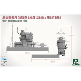 Takom 5023 IJN Aircraft Carrier Akagi Island & Flight Deck Pearl Harbor Attack 1941