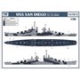 Vee Hobby 1:700 USS San Diego CL-53 1944