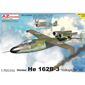 AZ MOdels 1:72 Heinkel He-162 B-3 - VOLKSJAGER 1946