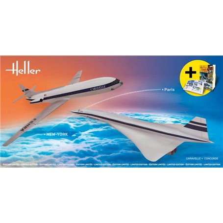 Heller 50333 Caravelle + Concorde 1/100