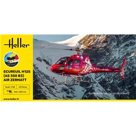 Heller 1:48 Ecureuil H125 (AS 350 B3) Air Zermatt - STARTER KIT - z farbami