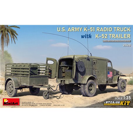 Mini Art 35418 U.S. Army K-51 Radio Truck with K-52 Trailer