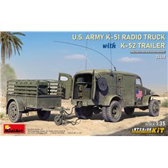Mini Art 1:35 US Army K-51 - RADIO TRUCK W/K-52 TRAILER - INTERIOR KIT