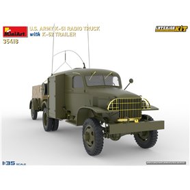 Mini Art 1:35 US Army K-51 - RADIO TRUCK W/K-52 TRAILER - INTERIOR KIT