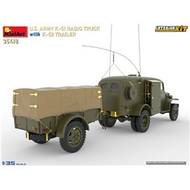 Mini Art 1:35 US Army K-51 - RADIO TRUCK W/K-52 TRAILER - INTERIOR KIT