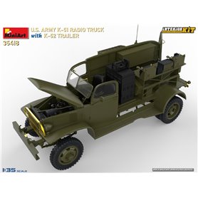 Mini Art 1:35 US Army K-51 - RADIO TRUCK W/K-52 TRAILER - INTERIOR KIT