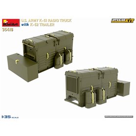 Mini Art 1:35 US Army K-51 - RADIO TRUCK W/K-52 TRAILER - INTERIOR KIT