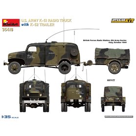 Mini Art 1:35 US Army K-51 - RADIO TRUCK W/K-52 TRAILER - INTERIOR KIT