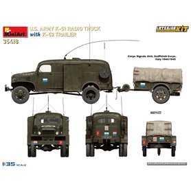 Mini Art 1:35 US Army K-51 - RADIO TRUCK W/K-52 TRAILER - INTERIOR KIT