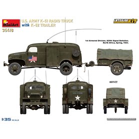 Mini Art 1:35 US Army K-51 - RADIO TRUCK W/K-52 TRAILER - INTERIOR KIT