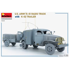 Mini Art 1:35 US Army K-51 - RADIO TRUCK W/K-52 TRAILER - INTERIOR KIT