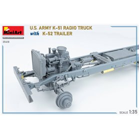 Mini Art 1:35 US Army K-51 - RADIO TRUCK W/K-52 TRAILER - INTERIOR KIT