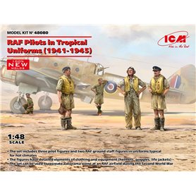 ICM 48080 RAF Pilots in Tropical Uniforms (1941-45)