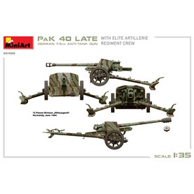 Mini Art 35409 PaK 40 LAte German 7,5 cm Anti-Tank Gun With Elite Artillery Regiment Crew