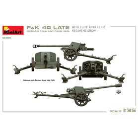 Mini Art 35409 PaK 40 LAte German 7,5 cm Anti-Tank Gun With Elite Artillery Regiment Crew