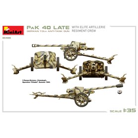 Mini Art 35409 PaK 40 LAte German 7,5 cm Anti-Tank Gun With Elite Artillery Regiment Crew