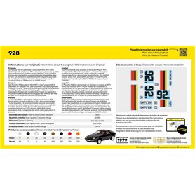 Heller 1:43 Porsche 928 - STARTER KIT - z farbami