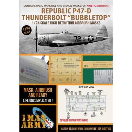 1 Man Army 24DET002 P-47 D Thunderbolt "Bubbletop"