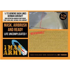 1 Man Army 1:72 Stencil masks GENERIC DASH LINES - GERMAN AIRCRAFT 