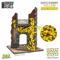 Green Stuff World Ivy sheets - Maple Autumm 1:35/1:43 Yellow