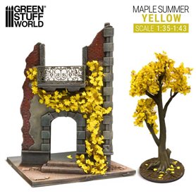 Green Stuff World Ivy sheets - Maple Autumm 1:35/1:43 Yellow