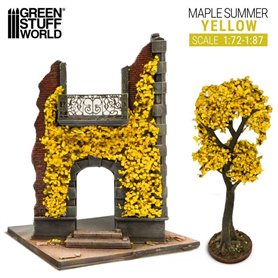 Green Stuff World Ivy sheets - Maple Autumm 1:72/1:87 Yellow