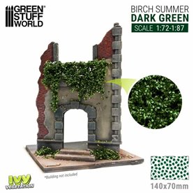 Green Stuff World Ivy sheets - Birch Summer 1:72/1:87 Dark Green