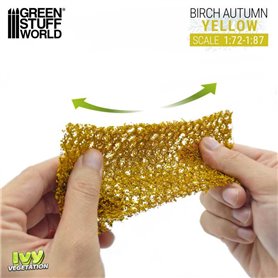 Green Stuff World Ivy sheets - Birch Autumm 1:72/1:87 Yellow
