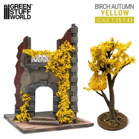 Green Stuff World Ivy sheets - Birch Autumm 1:35/1:43 Yellow