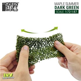 Green Stuff World Ivy sheets - Maple Summer 1:72/1:87 Dark Green
